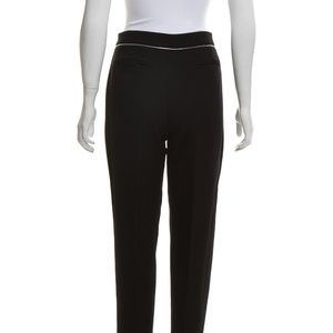 SANDRO Straight Leg Pants W 'Zipper' Detail